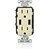 Leviton T5632-I 15-Amp USB Charger/Tamper Resistant Duplex Receptacle, Ivory