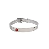 Eve's Addiction Medical Alert Stainless Steel Mesh Bracelet