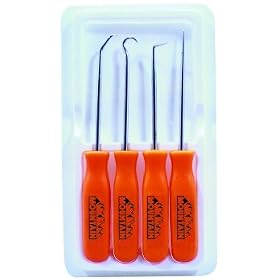 Mountain (MTN1801N) 4 Piece Mini Pick and Awl Set - Neon Handles by Mountain