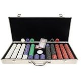 Suited Poker Chip Set - 650 Chips (Multicolored) (2.75H x 9.75W x 23.75D) by Games & Gadgets