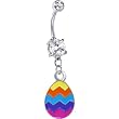 Striped Easter Egg Belly Ring