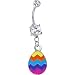 Striped Easter Egg Belly Ring