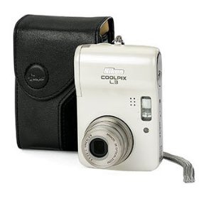 Leather Camera Case for the Panasonic DMC-FS6 - FS6 - Black