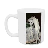A Boy with a Cat, 1868 (oil on canvas) by Pierre Auguste Renoir - Mug - Standard Size