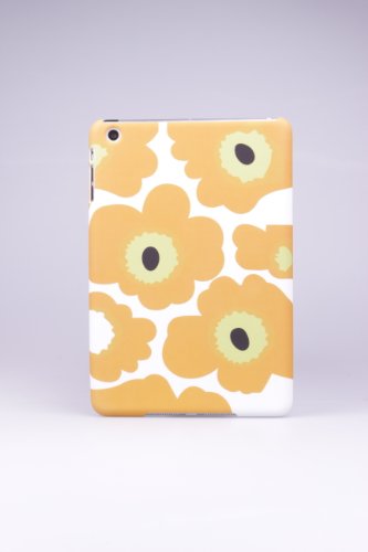 iPad mini ケース marimekko風 6.Orange ウニッコ柄風 マリメッコ ツヤなし