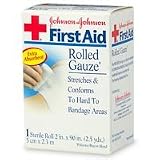 Red Cross First Aid Sterile Rolled Guaze, 2"-2.5 yds.