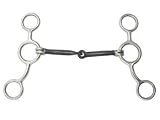 Jr Cow Horse Sliding Gag Snaffle Bit with Sweet Iron