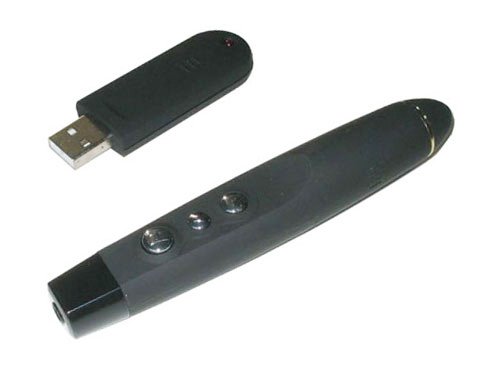 RF Wireless Laser Pointer with Page up Down PowerPoint Presentation Function (Black)