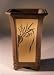 Bonsai Boy's Ceramic Bonsai Pot <br>Unglazed Brown Square Cascade with Etched Design<br>