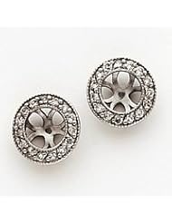 Ann Harrington Jewelry 14k White Gold .33 Ct Tw Diamond Antique Style Earring Jackets