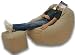 Bean Bigbean Lounger Bean Bag Chair - Brush Cotton Navy - 50 inch