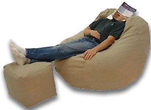 Kitchen: Bean Bigbean Lounger Bean Bag Chair Polycotton Hunter Green 50 inch