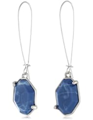 Kenneth Cole New York "Oceans Blue" Geometric Stone Long Drop Earrings