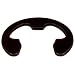 Carbon Steel E-Ring, 1/4" Shaft OD x 0.025" Thick x 0.54" OD, Oil Finish DIN 6799 (Pack of 100)