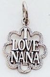 14kt White I Love Nana Charm - D1082