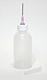 Gaunt Industries HYPO-49 - Craft Glue Applicator - 2 Ounce Clear Plastic Bottle with 18 Gauge Blunt Needle tip - Quilter's Basting glue dispenser