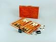 18" Burl Wood Finish Backgammon Set - Backgammon Sets