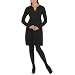 Mossimo® Black: Notched Neck Knit Dress - Ebony