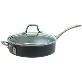 Calphalon Commercial Stainless 3-Quart Saut� with Tempered Glass Lid by Calphalon