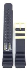 Citizen Diver Watch Band Rubber Original 21mm ND Limits Gold Buckle