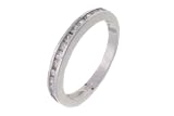 Sterling Silver Channel Set CZ Eternity Band Ring