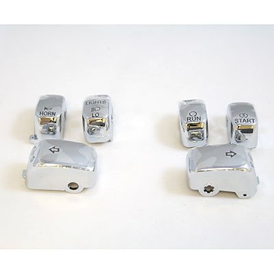SWITCH BUTTON COVER CAP SET CHROME FITS 1996-UP FX XL FXD FOR HARLEY
