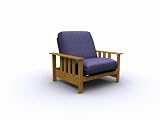 Elite 35-0902-008 Mead Jr. Twin MetalWood Chair-Medium Oak