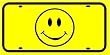 SMILEY FACE LICENSE PLATE smile joke sign