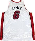 LeBron James Unsigned Authentic Miami Heat White Jersey