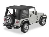 Jeep Soft Top - The Replay - Top Windows: Clear / Color: Black Denim / Fits: 88-95 Wrangler