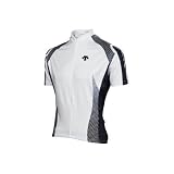 Descente 2008 Men's Chevron Short Sleeve Cycling Jersey - White - 13052wh