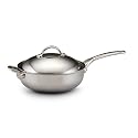 Bonjour Stainless Steel Clad 6.5 Quart Covered Chef Pan with Helper Handle