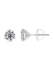 1.5 ct Solitaire Diamond Stud Earrings in Platinum