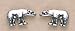 Small Polar Bear Stud Earrings