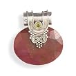 Rough-Cut Ruby and Peridot Slide