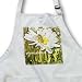 Daisy and Bee Plant Seeds of Joy- Flowers- Floral Art - BLACK Full Length Apron With Pockets 22w X 30l