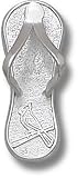St Louis Cardinals Bird Bat Flip Flop 1" Gold Plated Charm/Pendant