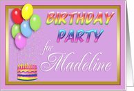 Madeline Birthday Party Invitation Card