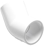PVC Pipe Fitting, 45 Degree Elbow, Schedule 40, White, Slip Socket