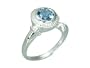 1.75 Carats Round Genuine London Blue Topaz Sterling Silver Ring