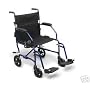 Light 14.8 lbs Medline Freedom Transport Wheelchair 300 lb Cap Chair, BLUE