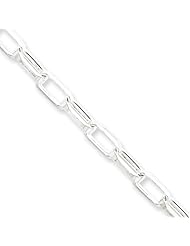 5mm, Silver Elongated, Open Link Chain, 24 inch