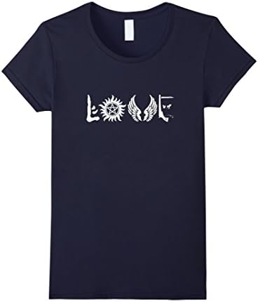 Women's Love T-Shirt Large Navy