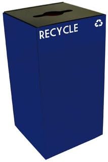 Geocube Industrial Recycling Bin Color: Coffee Black, Opening: Round for Cans, Capacity: 28 Gallon