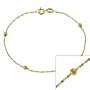 14k Gold Filled Italian Twisted Serpentine Chain Bracelet w/ Ribbed Beads