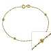 14k Gold Filled Italian Twisted Serpentine Chain Bracelet w/ Ribbed Beads