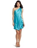 Vince Camuto Women's One Shoulder Sarong Dress, Aegean Sea, 12