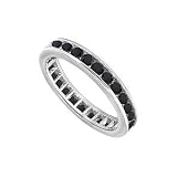 Black Diamond Eternity Band : 14K White Gold - 3.00 CT Diamonds