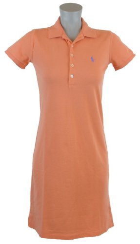 Ralph Lauren Sport Womens Pony Logo Polo Shirt Dress - XS - Dark Coral