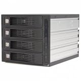 StarTech.com 4 Drive 3.5in Trayless Hot Swap SATA Mobile Rack Backplane - Storage drive cage - 3.5 - black